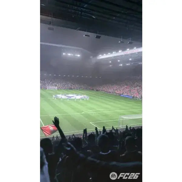 EA XBOX in azione durante un emozionante match di calcio in campo con tifosi entusiasti