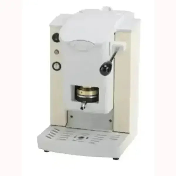 Macchina da caffè FABER bianca con leva manuale e design compatto per uso domestico