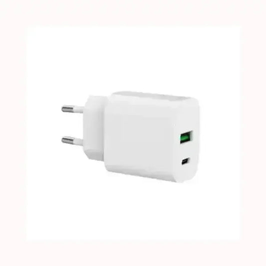 Caricatore da muro bianco con doppia porta USB di Fenner Tech accessori telefonia