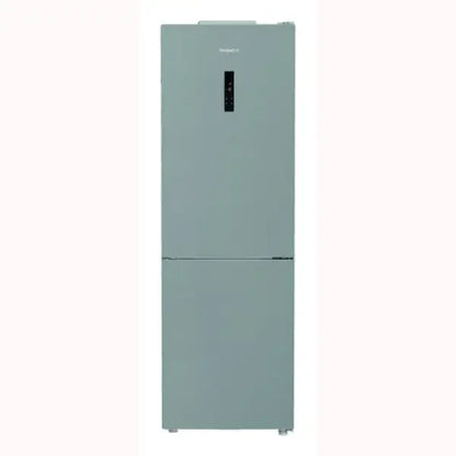 Frigo Combinato Hotpoint moderno grigio con pannello di controllo digitale e doppia porta
