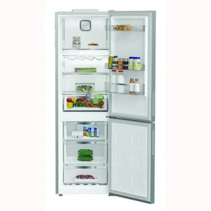 Frigo combinato Hotpoint bianco con doppia porta e ripiani regolabili per conservare alimenti freschi
