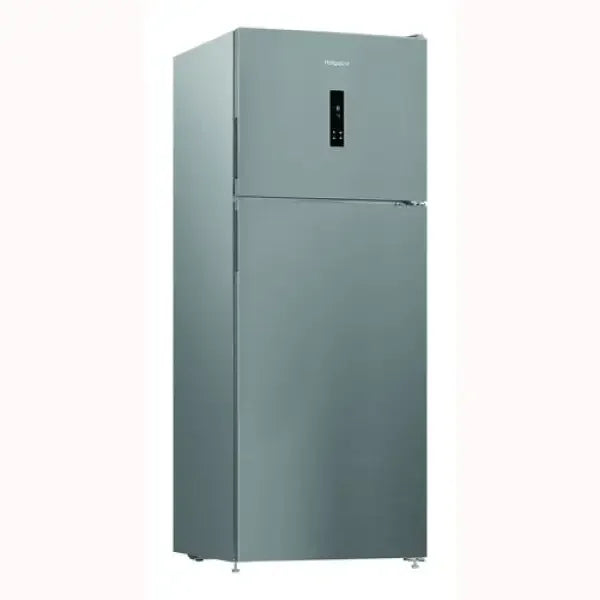 Frigorifero Hotpoint a doppia porta con display digitale e finitura grigia moderna
