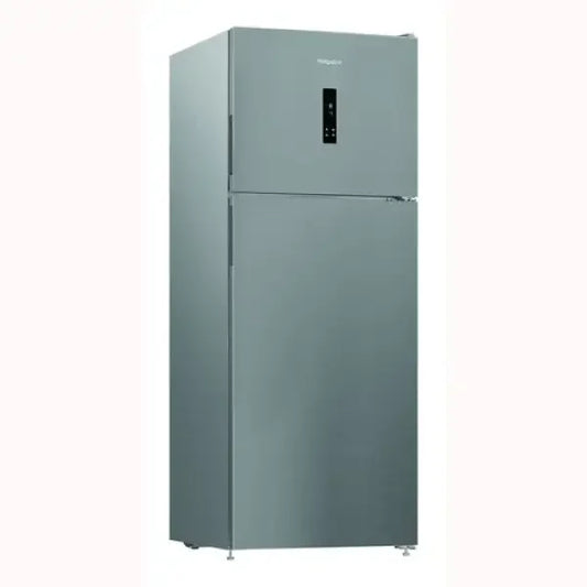 Frigorifero Hotpoint a doppia porta con display digitale e finitura grigia moderna