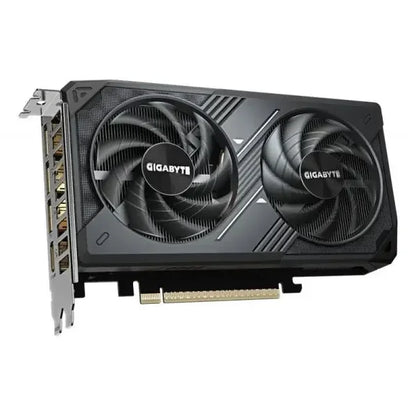 Scheda video GIGABYTE con due ventole e design elegante per prestazioni grafiche elevate