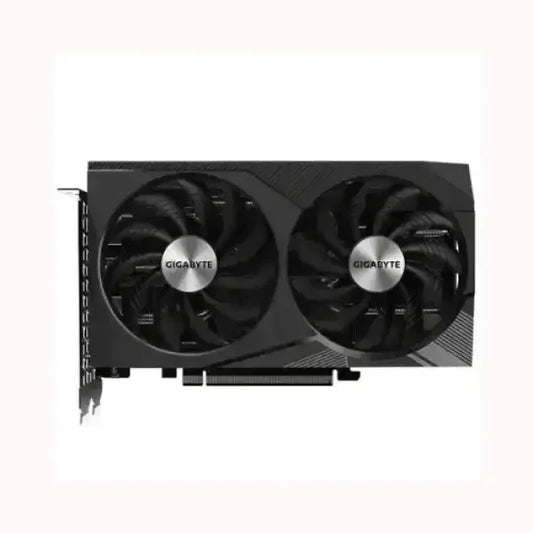 Scheda video GIGABYTE con doppia ventola di raffreddamento e design nero moderno