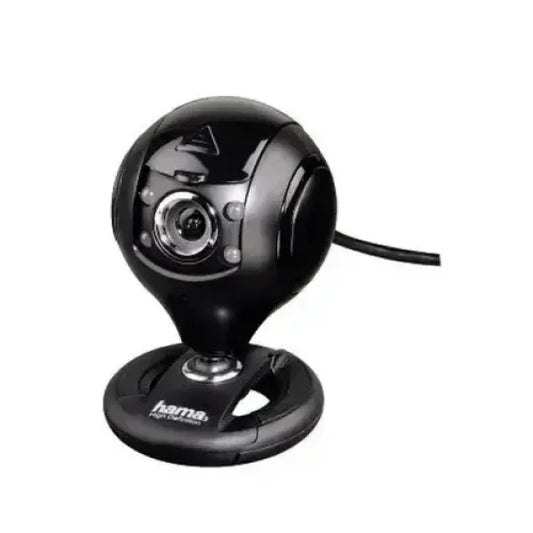 Hama Webcam per PC HD "Spy Protect", HD 720p 16:9, USB+Jack 3,5mm, microfono integrato, 4 led, supporto a clip, protezioni lenti, Nero Accessori informatica