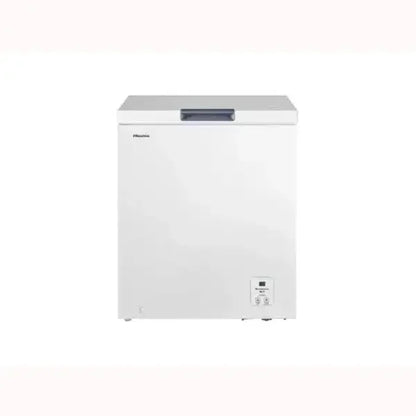 Hisense congelatore a pozzetto bianco con chiusura a coperchio e pannello di controllo frontale