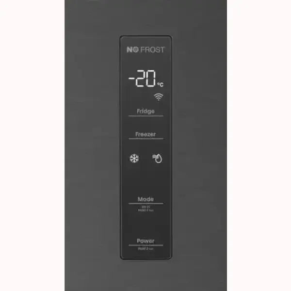 Pannello di controllo digitale nero del frigorifero HISENSE con temperatura a meno 20 gradi e funzione no frost