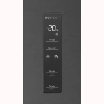 Pannello di controllo digitale nero del frigorifero HISENSE con temperatura a meno 20 gradi e funzione no frost