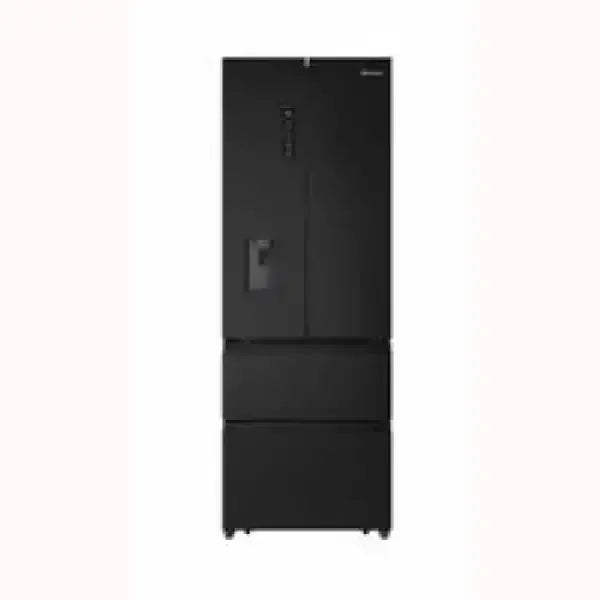 Frigorifero HISENSE nero con doppia porta superiore e due cassetti inferiori moderno ed elegante