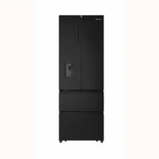 Frigorifero HISENSE nero con doppia porta superiore e due cassetti inferiori moderno ed elegante