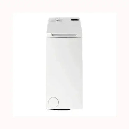 Lavatrice Hotpoint bianca a carica dall'alto con display digitale e comando rotativo