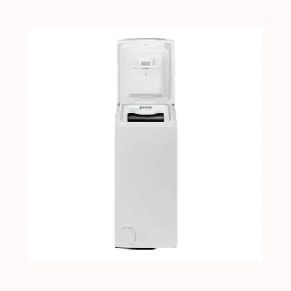Lavatrice Hotpoint a carica dall'alto bianca con design moderno e compatto