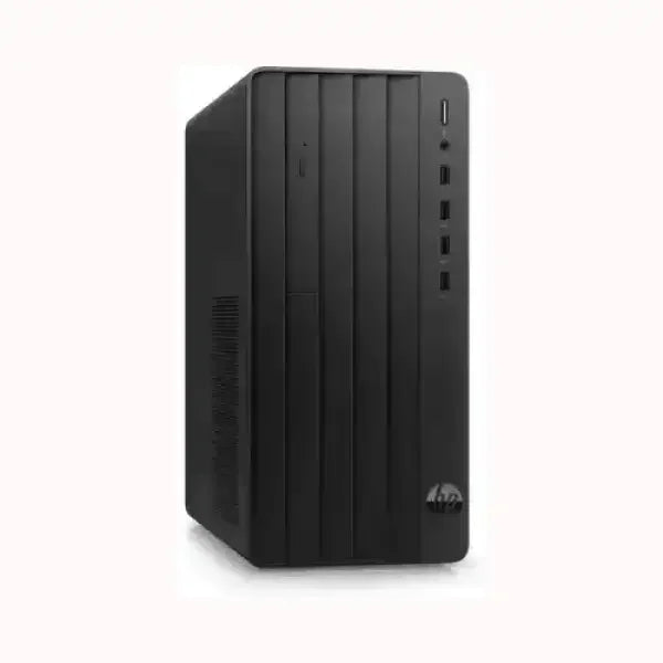 HP PC desktop tower nero compatto per ufficio e casa con porte frontali USB e design verticale