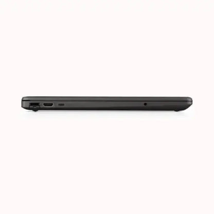 Notebook HP NB N4500 nero chiuso visto di profilo con porte laterali visibili