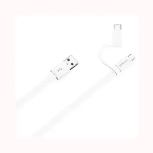 Huawei cavo dati e ricarica bianco USB A con adattatore micro USB e USB C 2 in 1 per smartphone e tablet