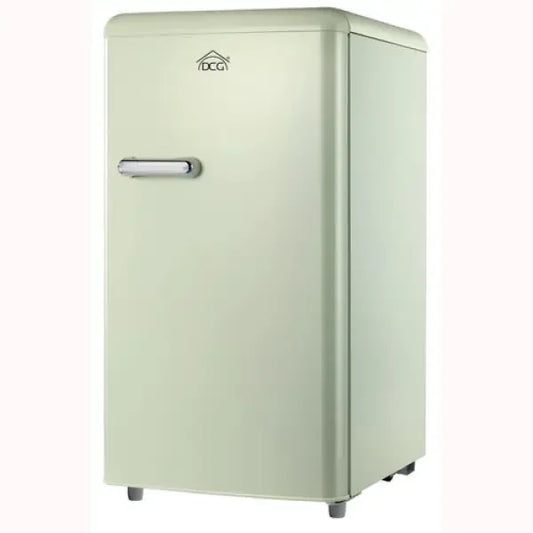 Frigorifero Monoporta DCG in stile retrò beige con maniglia cromata compatto e funzionale