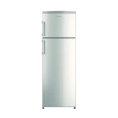Frigorifero Indesit bianco con doppia porta e design verticale per cucina moderna