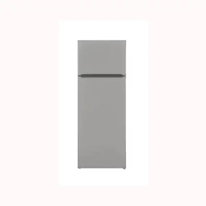 Frigorifero INDESIT a doppia porta color grigio con congelatore superiore e design semplice