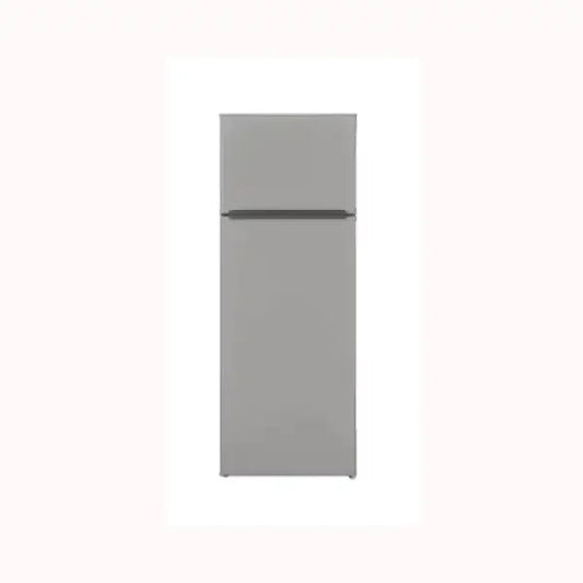 Frigorifero INDESIT a doppia porta color grigio con congelatore superiore e design semplice