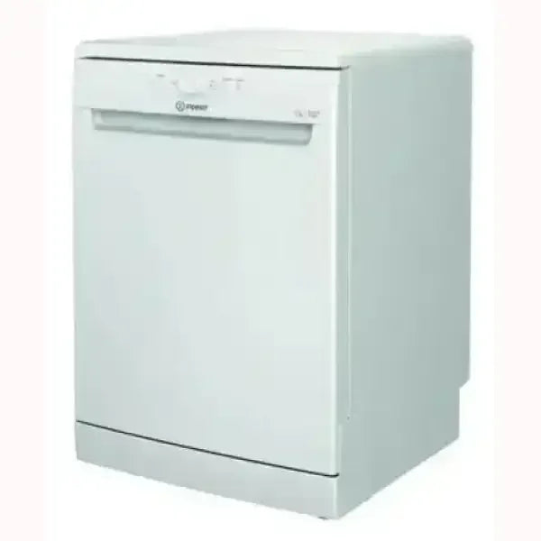 Lavastoviglie INDESIT bianca con design compatto e pannello comandi semplice