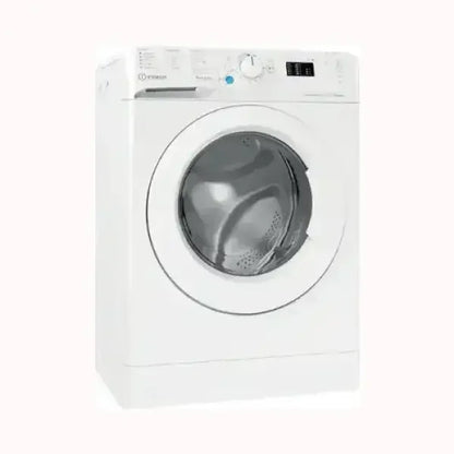 Lavatrice INDESIT bianca a carica frontale con display digitale e selettore programmabile