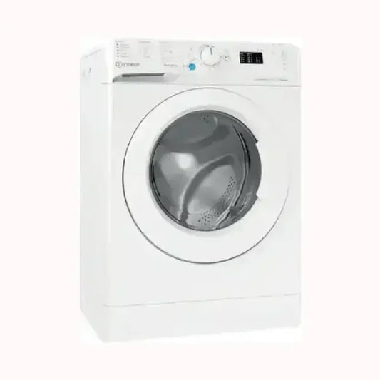 Lavatrice INDESIT bianca a carica frontale con display digitale e selettore programmabile