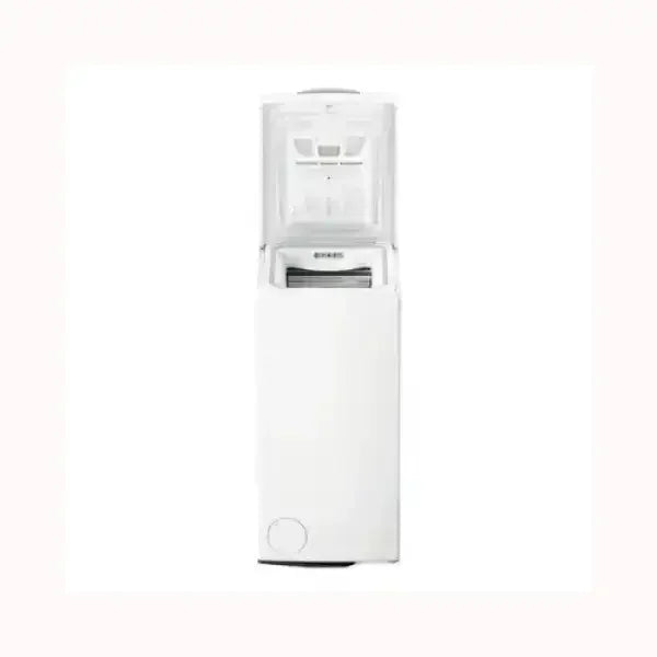 Lavatrice bianca verticale INDESIT con oblò superiore e design compatto per piccoli spazi