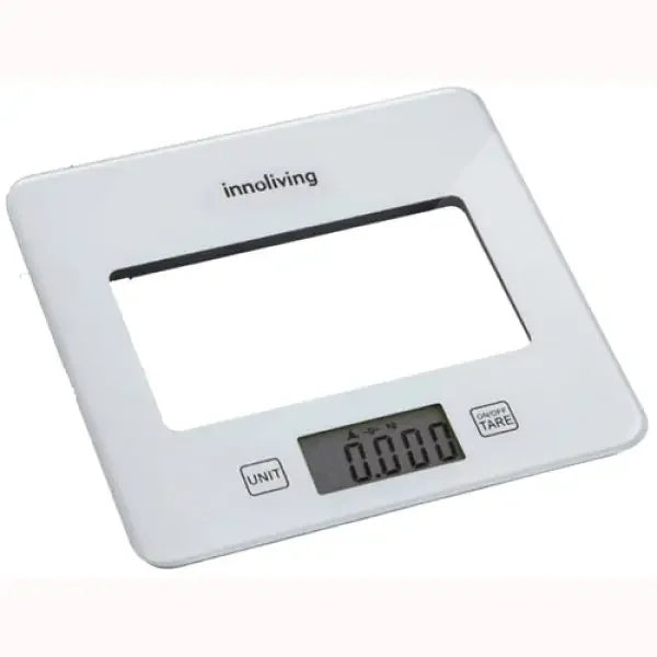 Bilancia da cucina Innoliving digitale bianca con display LCD e funzioni tara e unità di misura