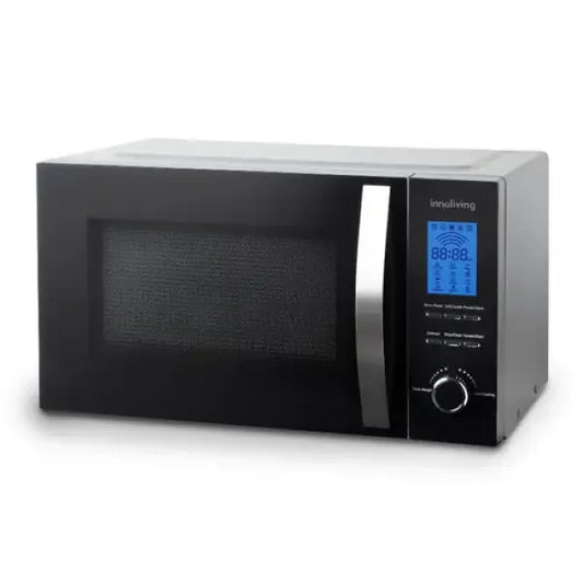 Forno Microonde Grill Innoliving con display digitale e manopola di controllo in nero e acciaio