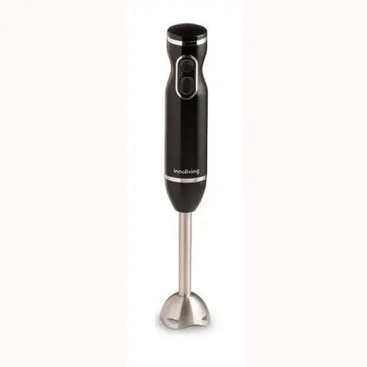 Frullatore ad immersione Innoliving con corpo nero e lama in acciaio inox per uso in cucina