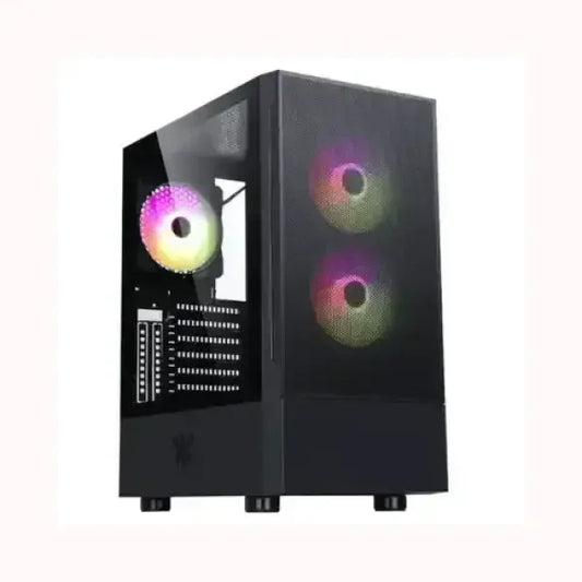 Case Cooler Master iTEK nero con pannello laterale trasparente e ventole RGB frontali e posteriori