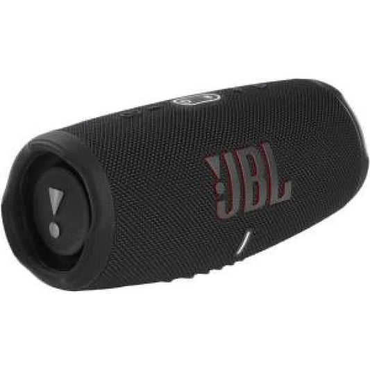 Cassa Bluetooth portatile JBL Charge 5 nera con design resistente e logo JBL