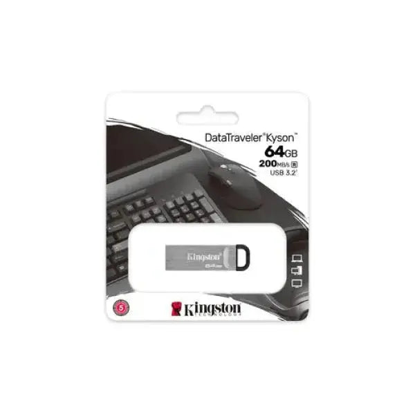 Pendrive KINGSTON DataTraveler Kyson 64GB con velocità USB 3.2 e design compatto