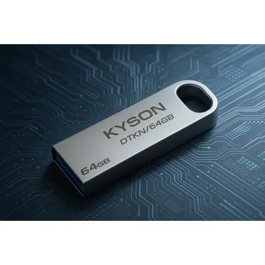 Pendrive Kingston 64GB in metallo con design elegante e veloce trasferimento dati