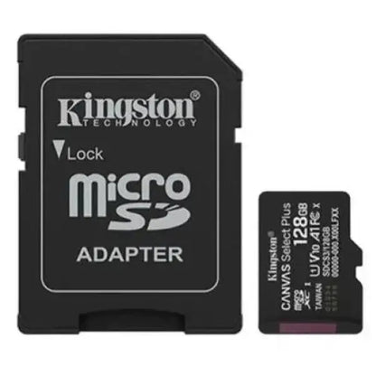 Scheda Micro SD Kingston Canvas Select Plus da 128GB con adattatore incluso per dispositivi mobili