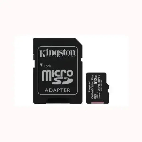 KINGSTON MICRO SD da 512 GB con adattatore micro SD nero per espansione memoria