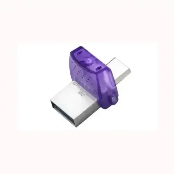 Pendrive KINGSTON in bianco e viola con design compatto per il trasferimento dati veloce