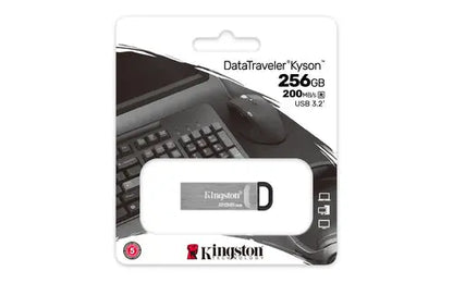 KINGSTON Pendrive DataTraveler Kyson da 256GB con velocità fino a 200MB/s, USB 3.2