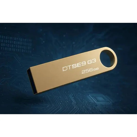 KINGSTON Pendrive DTSE9 G3 da 256GB in color oro con design elegante e moderno