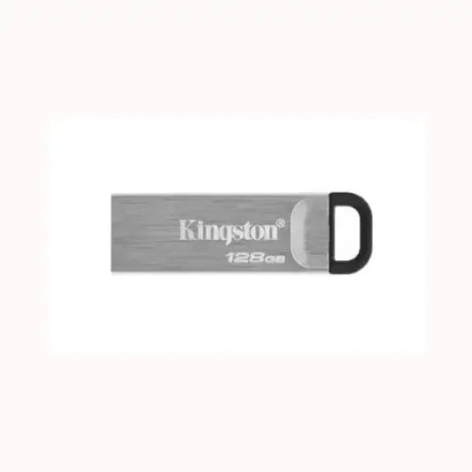 Pendrive KINGSTON in metallo argento con capacità di 128 GB e design compatto