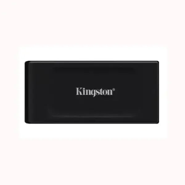 Disco rigido portatile KINGSTON nero con design compatto e logo centrale per storage dati