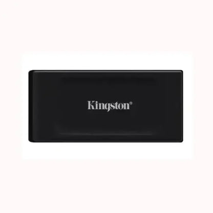 Disco rigido portatile KINGSTON nero con design compatto e logo centrale per storage dati