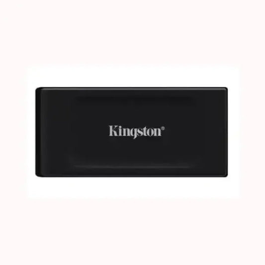 Disco rigido portatile KINGSTON nero con design compatto e logo centrale per storage dati
