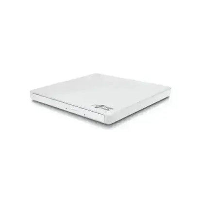 Masterizzatore LG e HITACHI esterno in bianco con design compatto e leggero