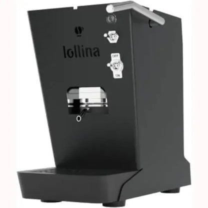 Macchina da caffè Lollocaff in nero con design elegante e funzioni intuitive
