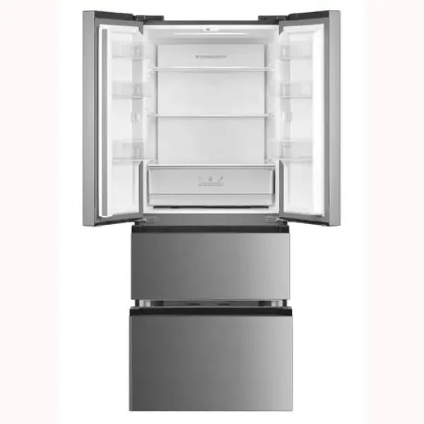 Frigorifero MIDEA a tripla porta in acciaio inox con design moderno e ampio spazio interno