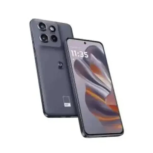 Smartphone Motorola Edge 50 Neo in grigio con fotocamere posteriori e display grande