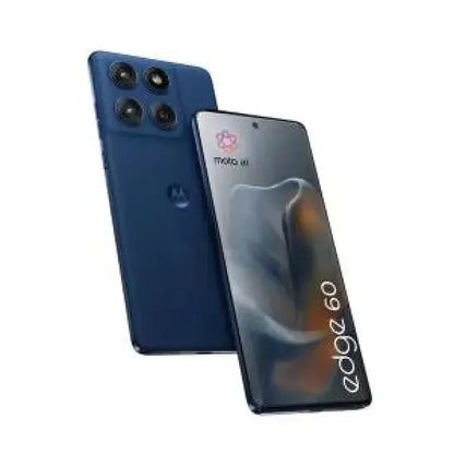 Smartphone Motorola Edge 60 in blu con fotocamera tripla e display curvo