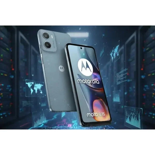 Smartphone Motorola Moto E15 con design elegante e display luminoso per un'esperienza utente ottimale
